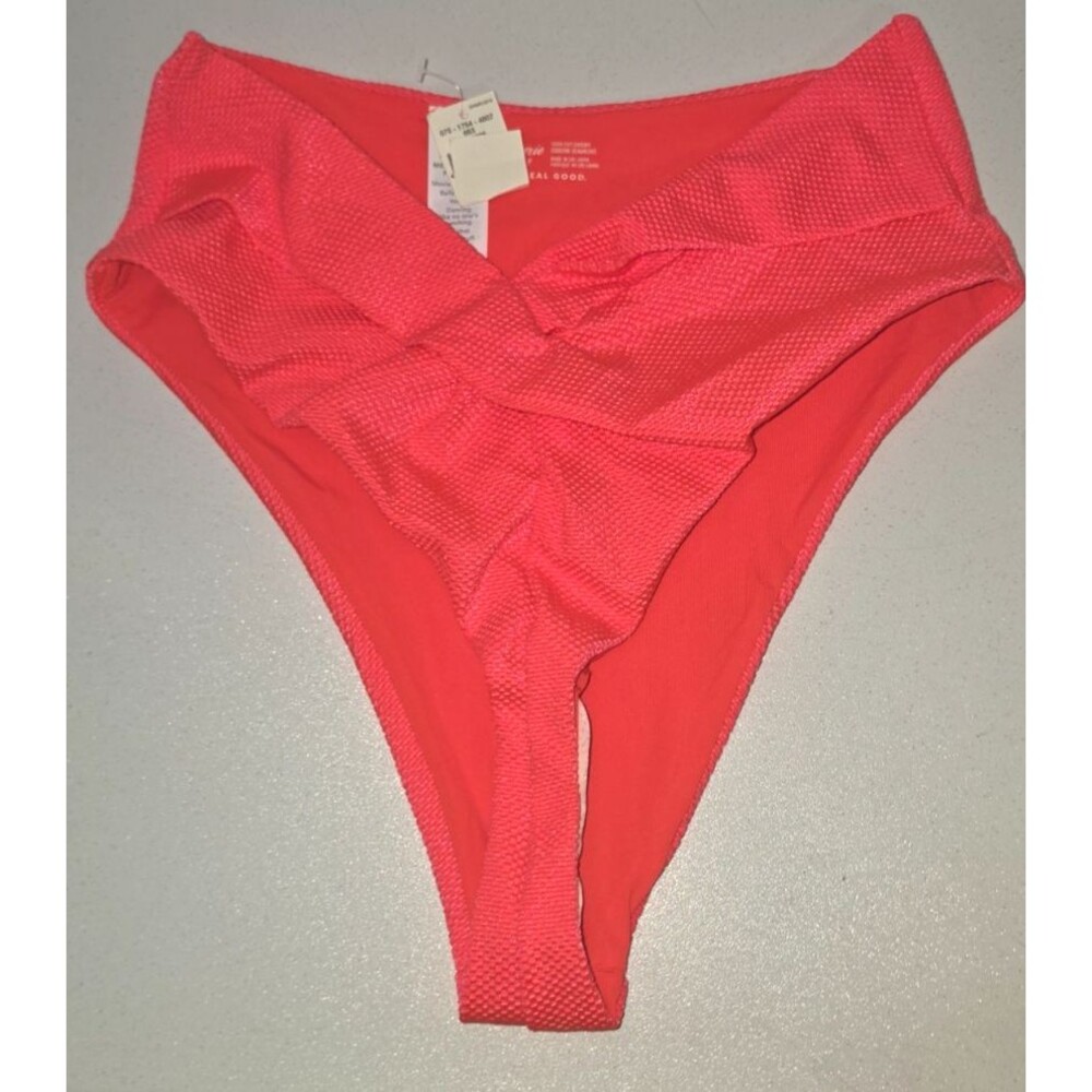 Aerie High Cut Cheeky Swim Bathing Suit Bottom Pink Size Small S NEW $34.95